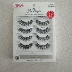 Kiss So Wispy Signature Effect False Eyelashes - Black (5 Pairs)